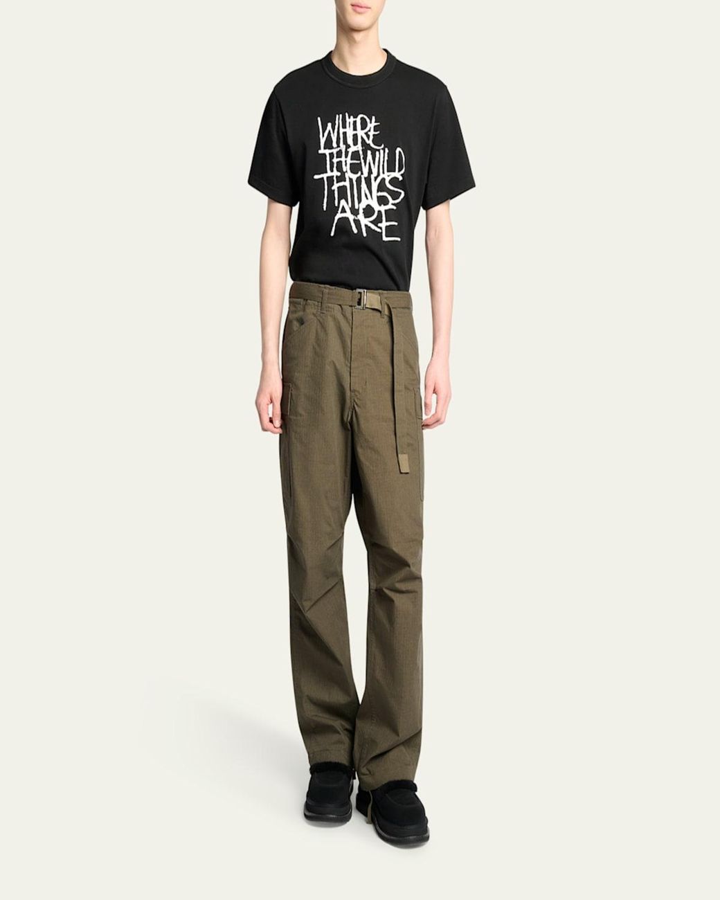 Sacai Cotton Ripstop Cargo Pants in Green for Men | Lyst