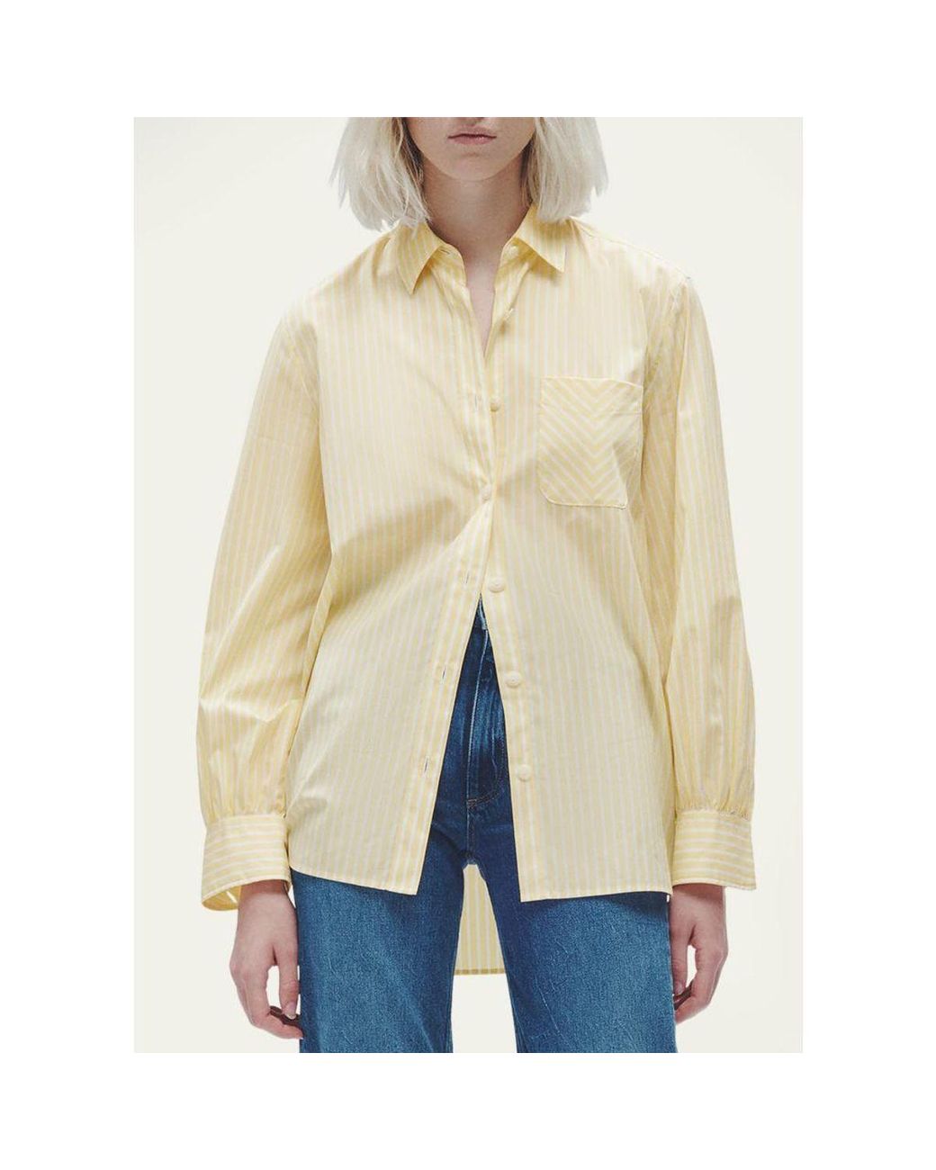 Rag & Bone Natural Maxine Striped Button-Front Shirt