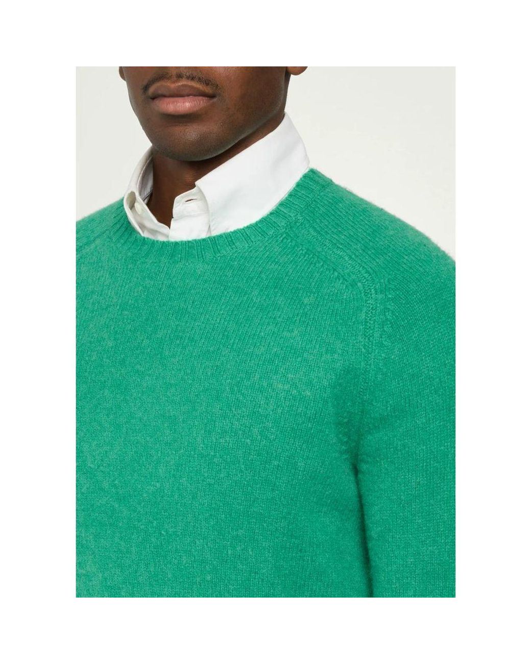 Polo Ralph Lauren Green Suede-Patch Wool-Cashmere Sweater for men