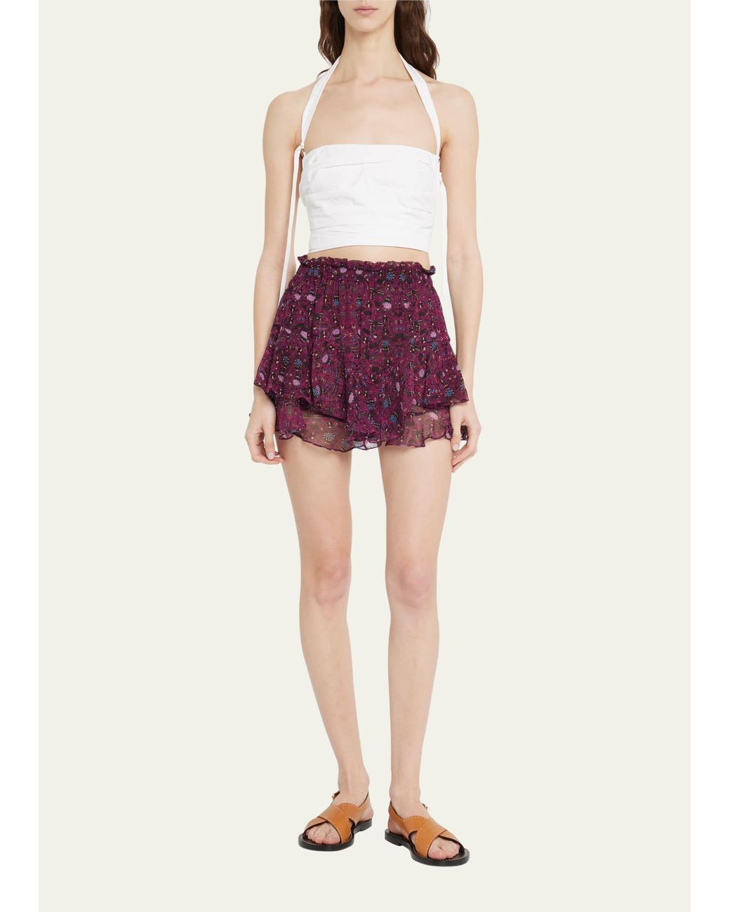 Isabel Marant Silk Skirt in Red Lyst