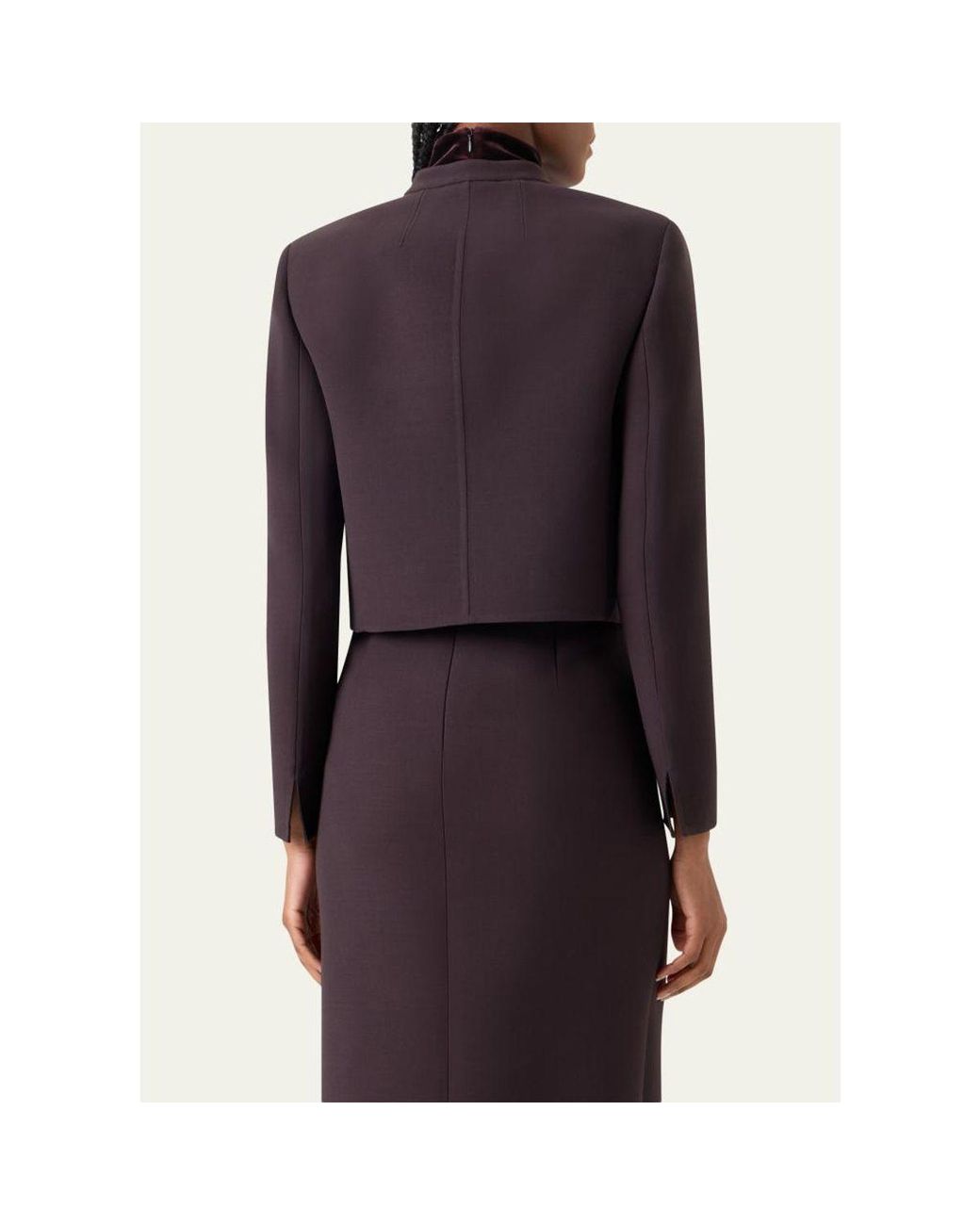 Akris Brown Kadet Short Wool Jacket
