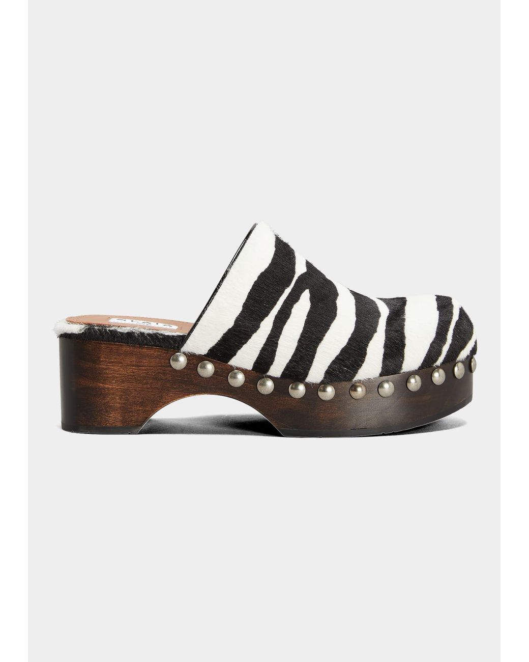 Alaïa Zebra Suede Mule Clogs | Lyst