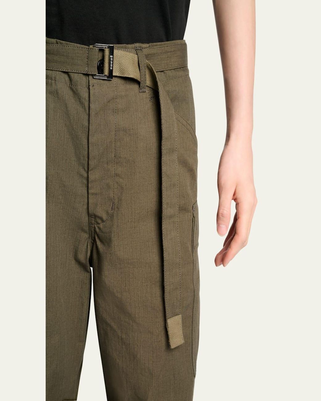 Sacai Cotton Ripstop Cargo Pants in Green for Men | Lyst