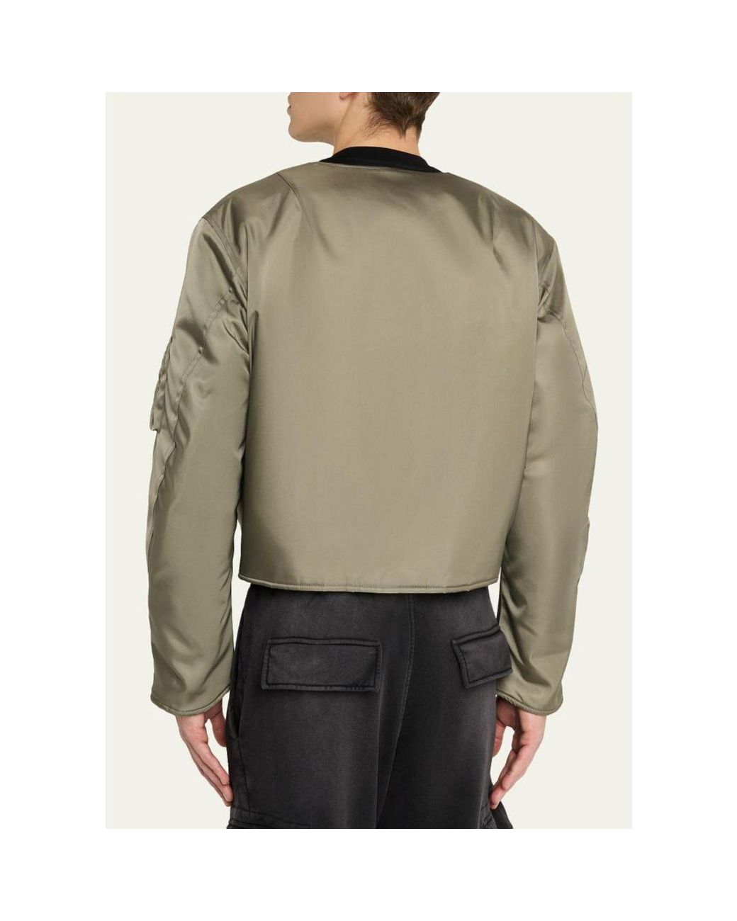 Givenchy Natural Couture Seam Nylon Bomber With Logo Patch for men