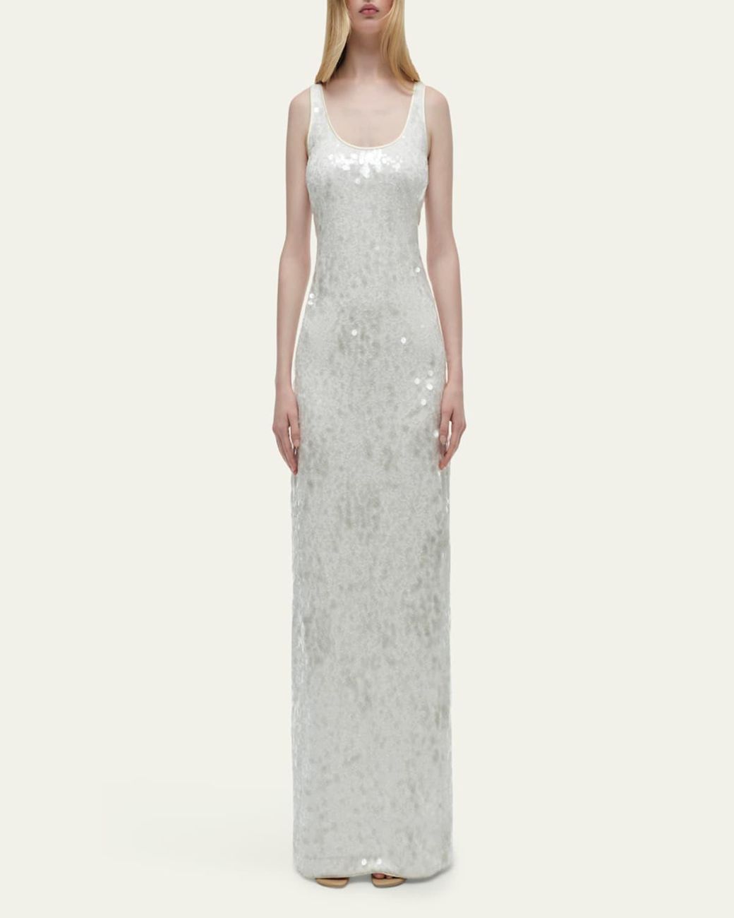 Jonathan Simkhai Bex Sequined Maxi Tank Dress in White | Lyst