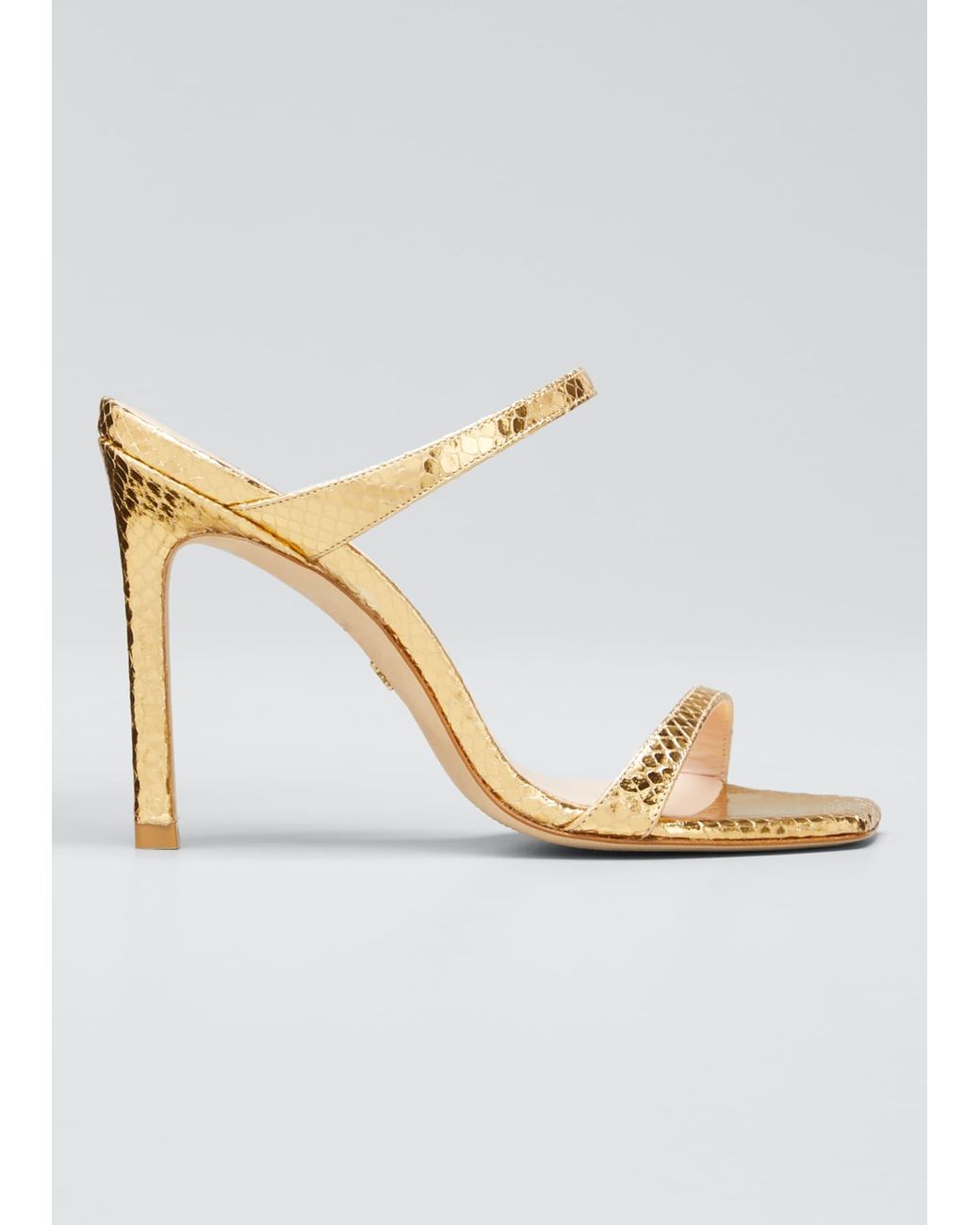 stuart weitzman aleena embellished leather slides