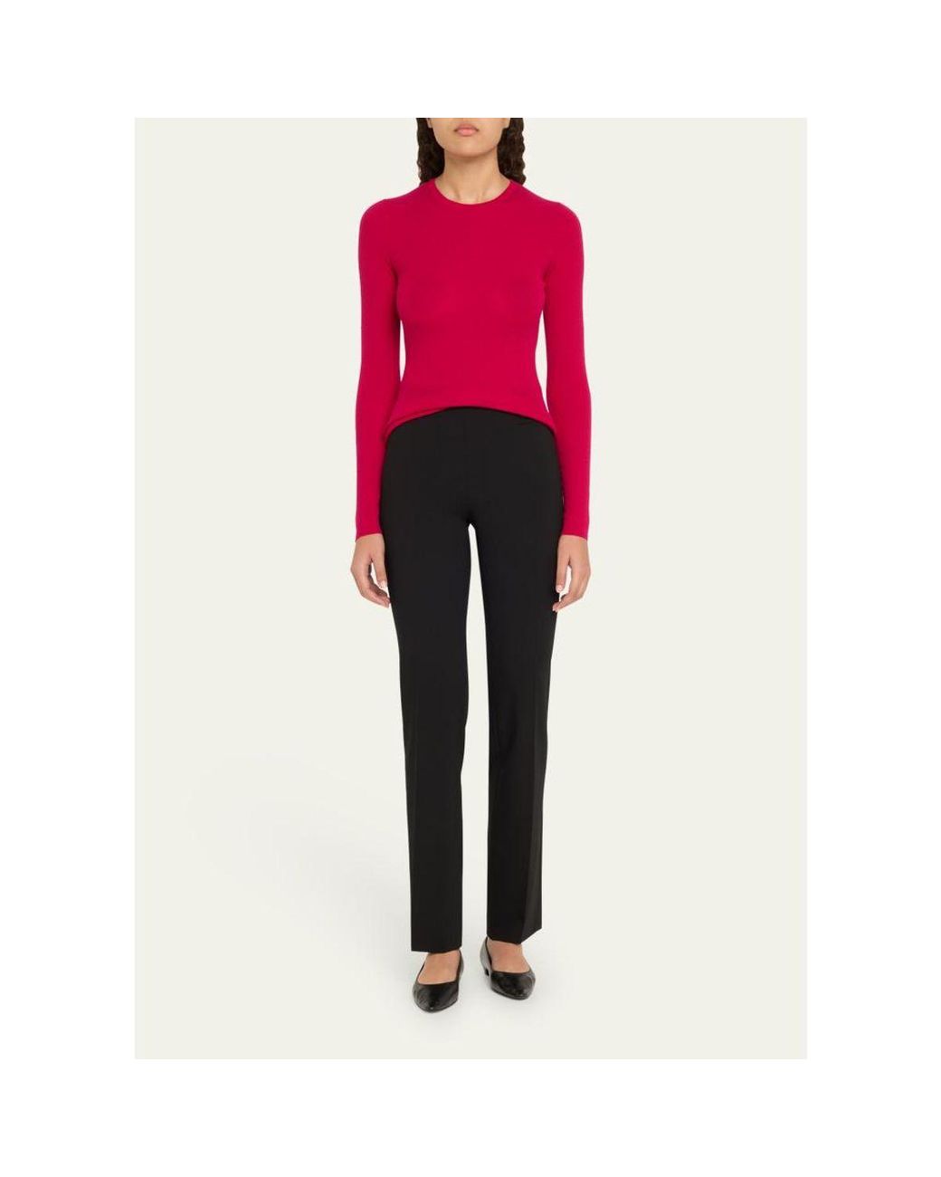 Michael Kors Black Hutton Ribbed Cashmere Pullover