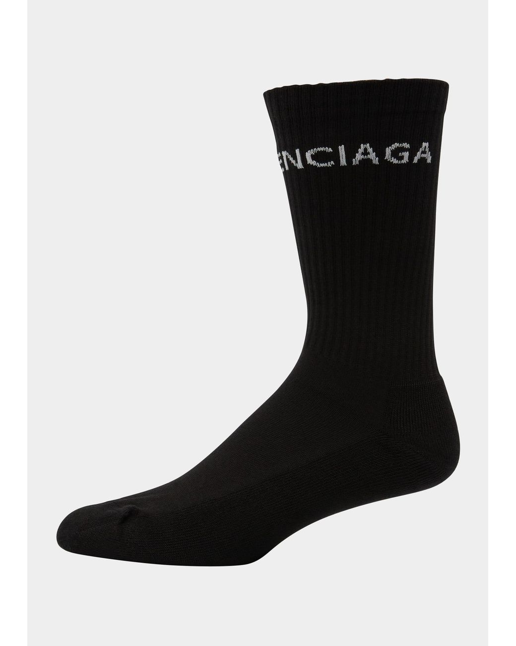 Balenciaga Logo-knit Tennis Socks in Black for Men | Lyst