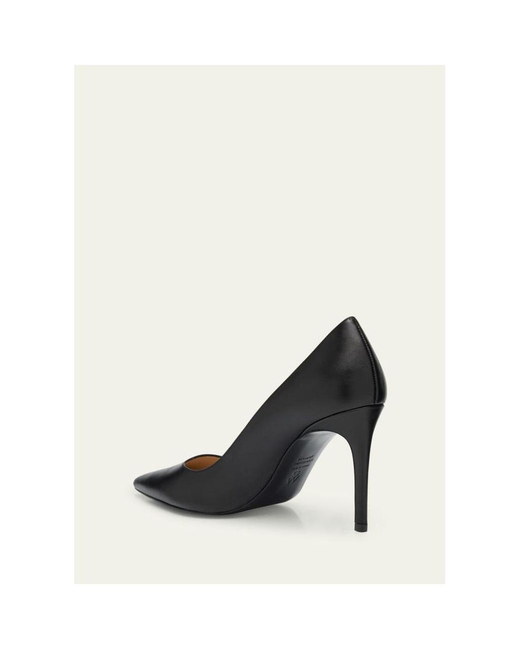 Stuart Weitzman Natural Stuart Power 85 Leather Pumps