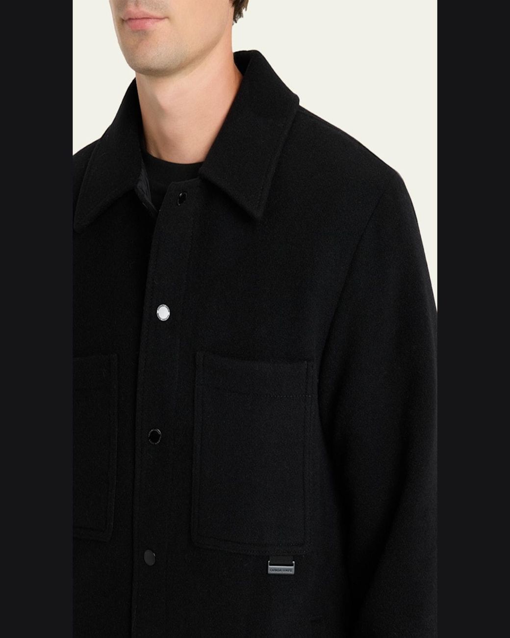 Canada Goose Blue Atkinson Snap-Front Shirt Jacket for men