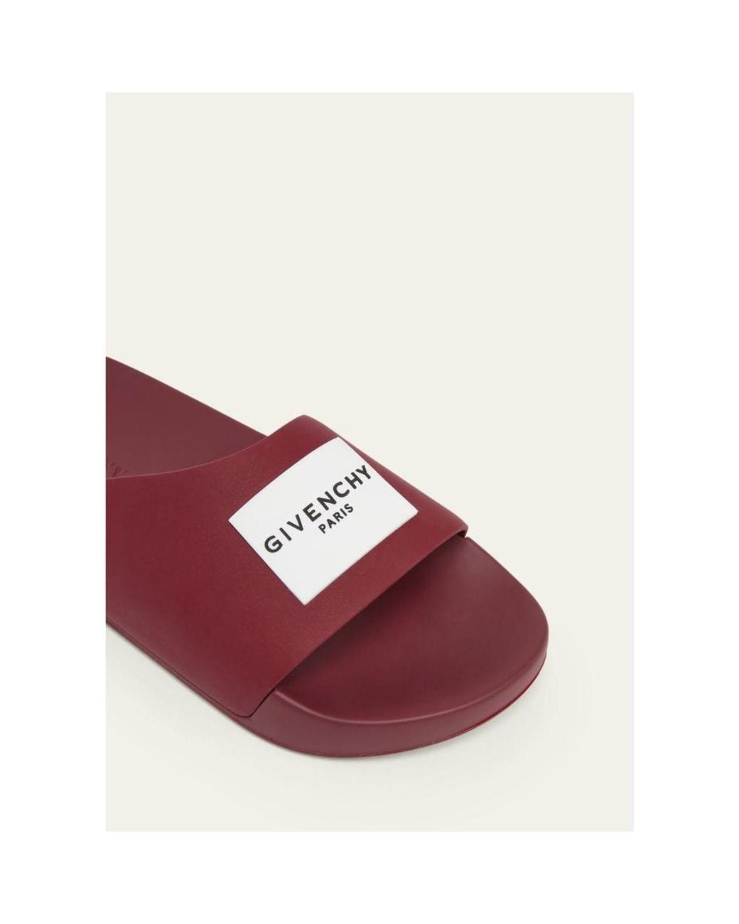 Givenchy Pink Logo Label Slide Sandals