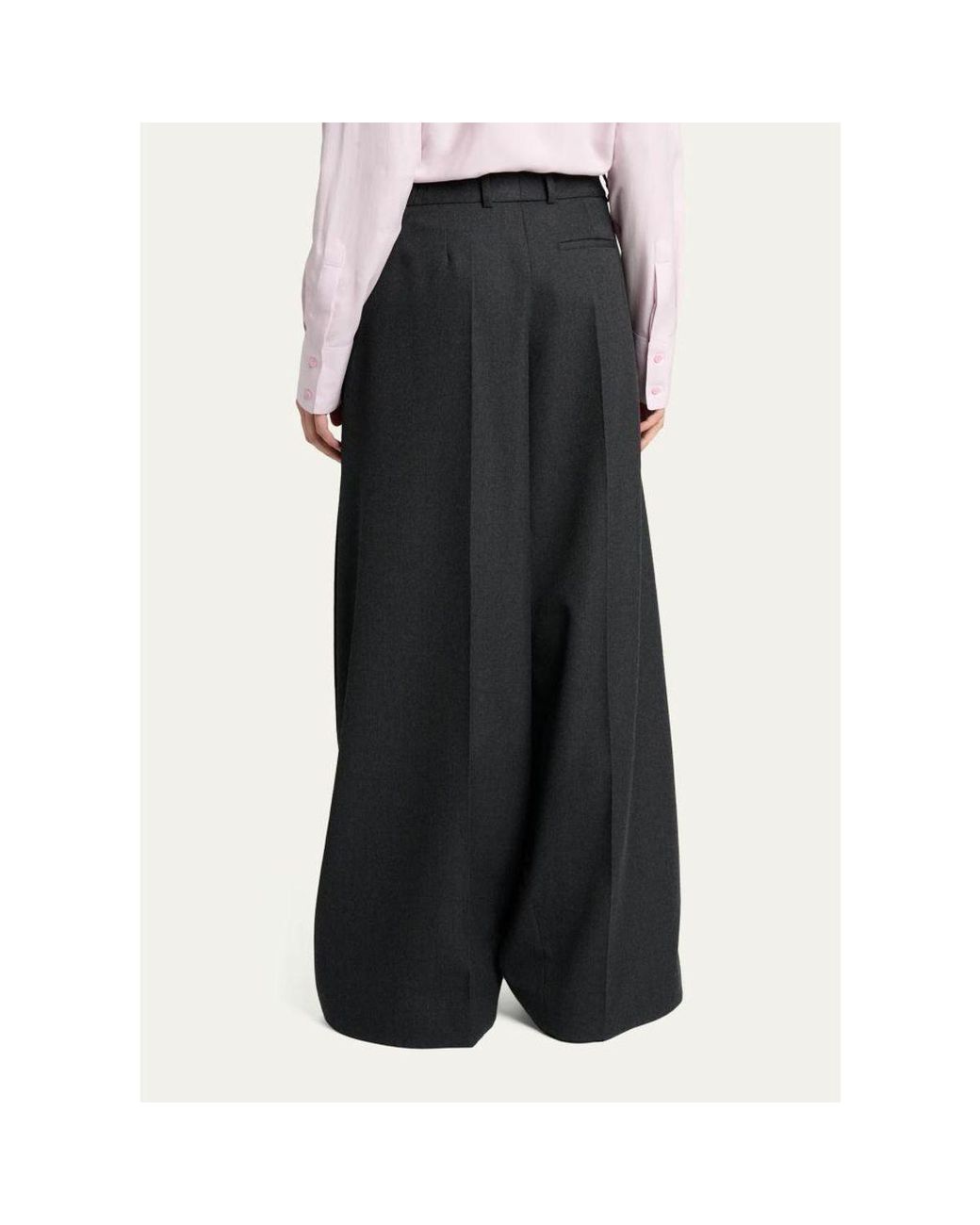 Givenchy Gray Wool Pleated Balloon Pants
