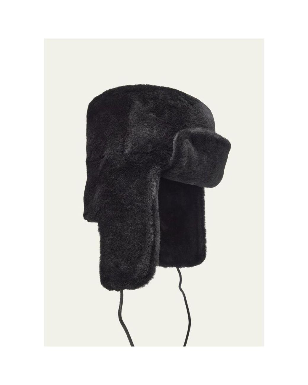Pologeorgis Blue Merino Shearling Trapper Hat for men