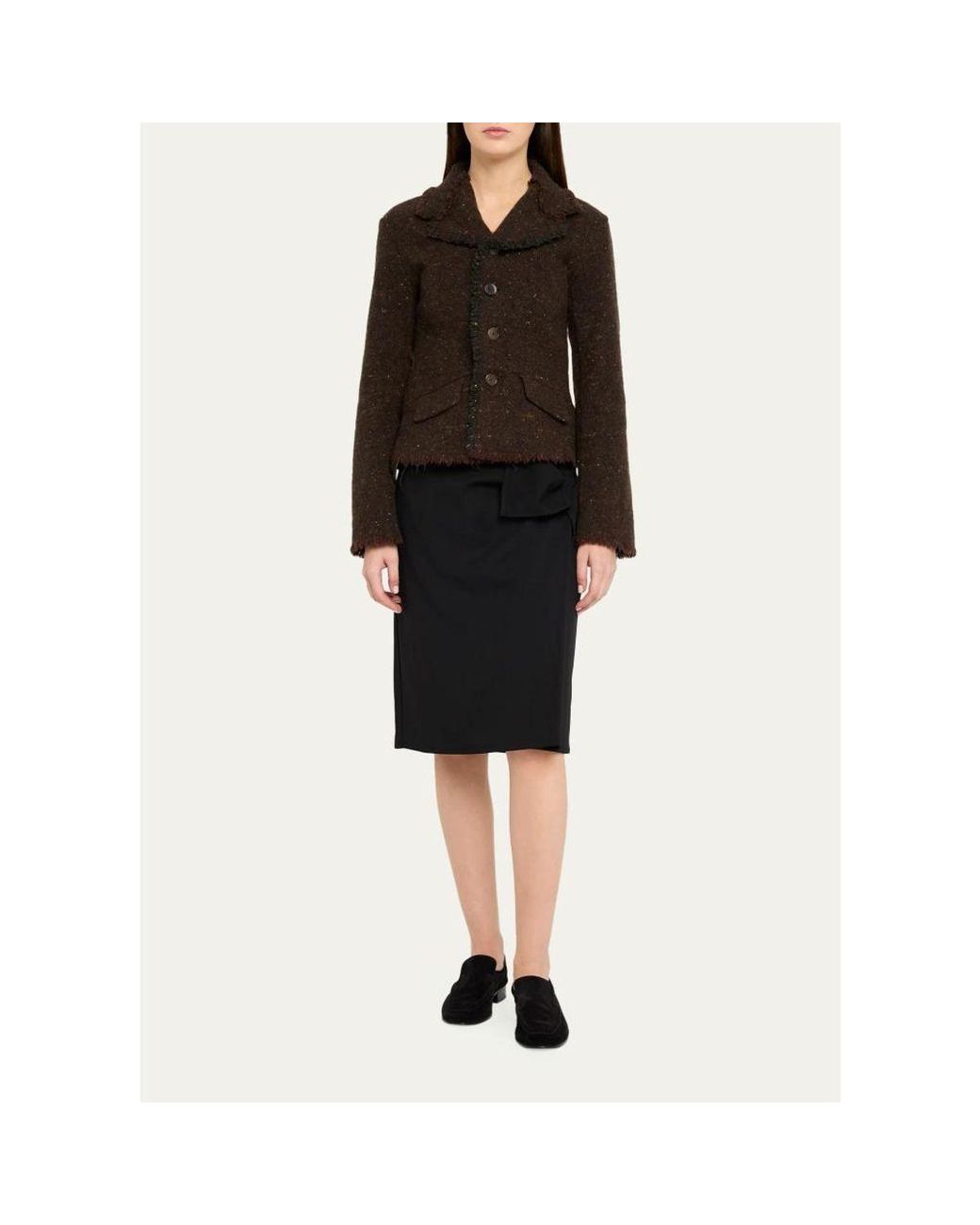 6397 Brown Rawedge Tweed Jacket