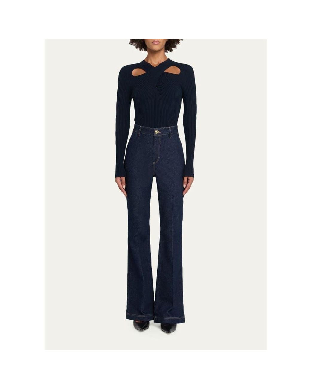 Jonathan Simkhai Blue Kenna Bootcut Jeans