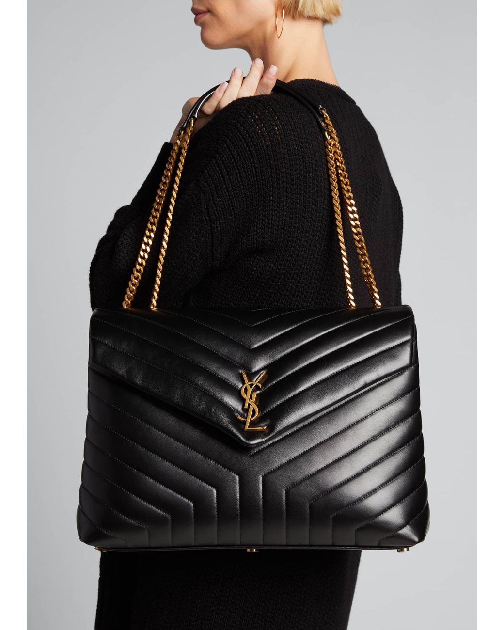 black quilted ysl bag