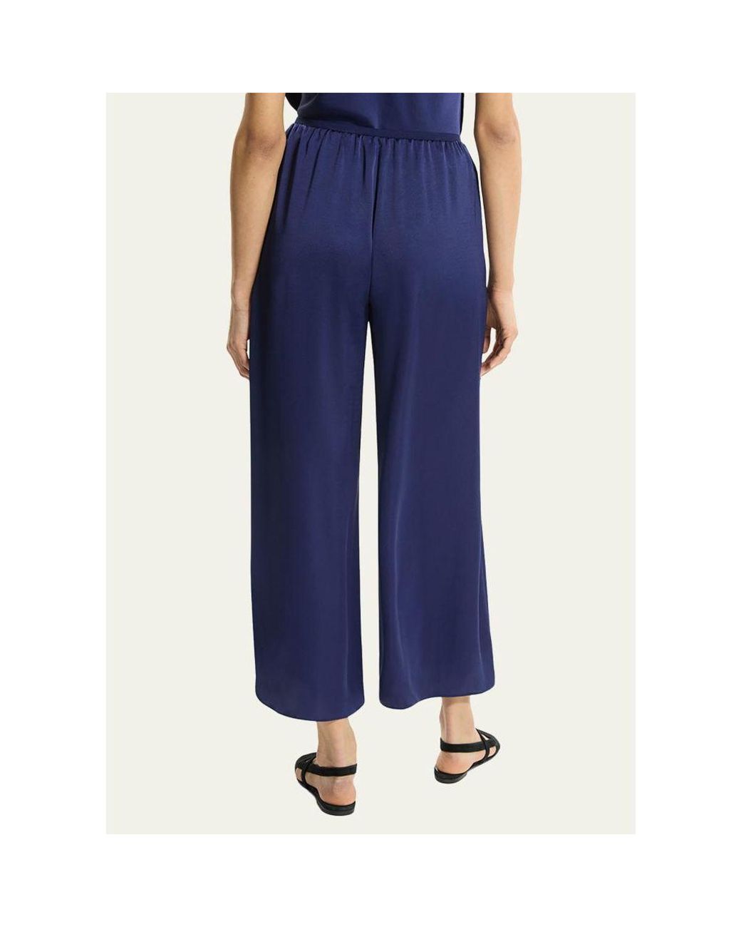 Theory Blue Fluid Cropped Pants