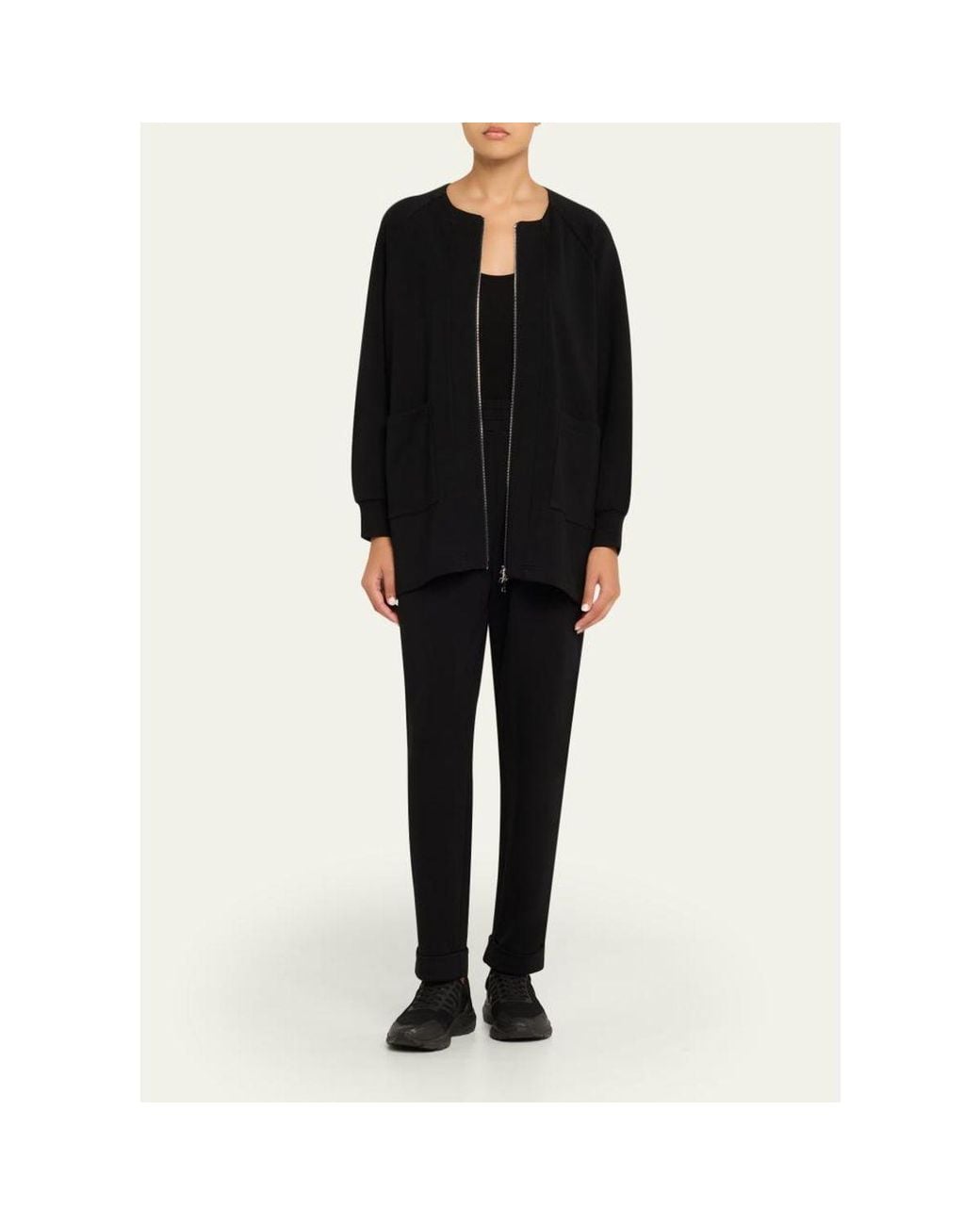 Varley Black The Rolled Cuff Pants