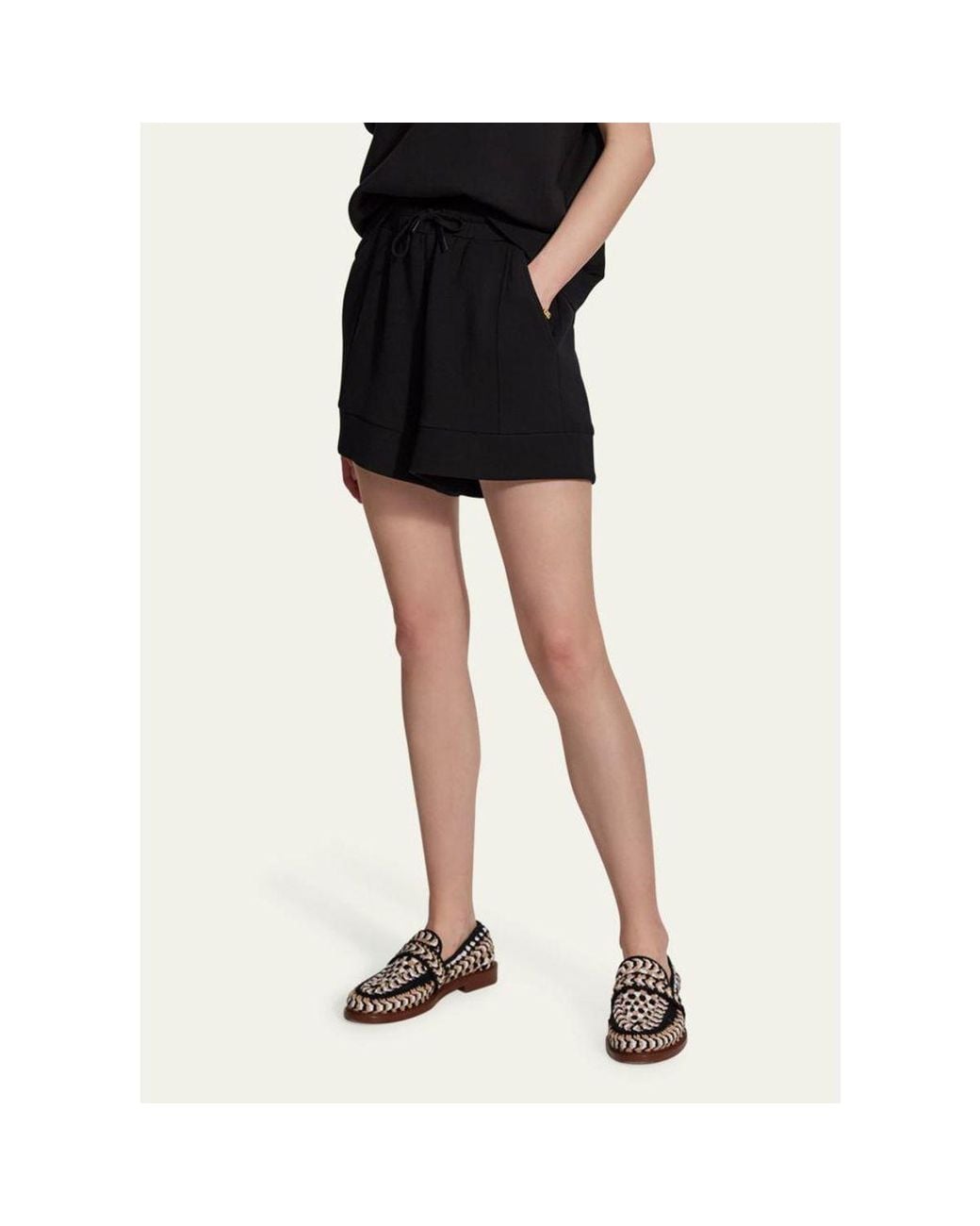 Varley White Atrium Drawstring Shorts