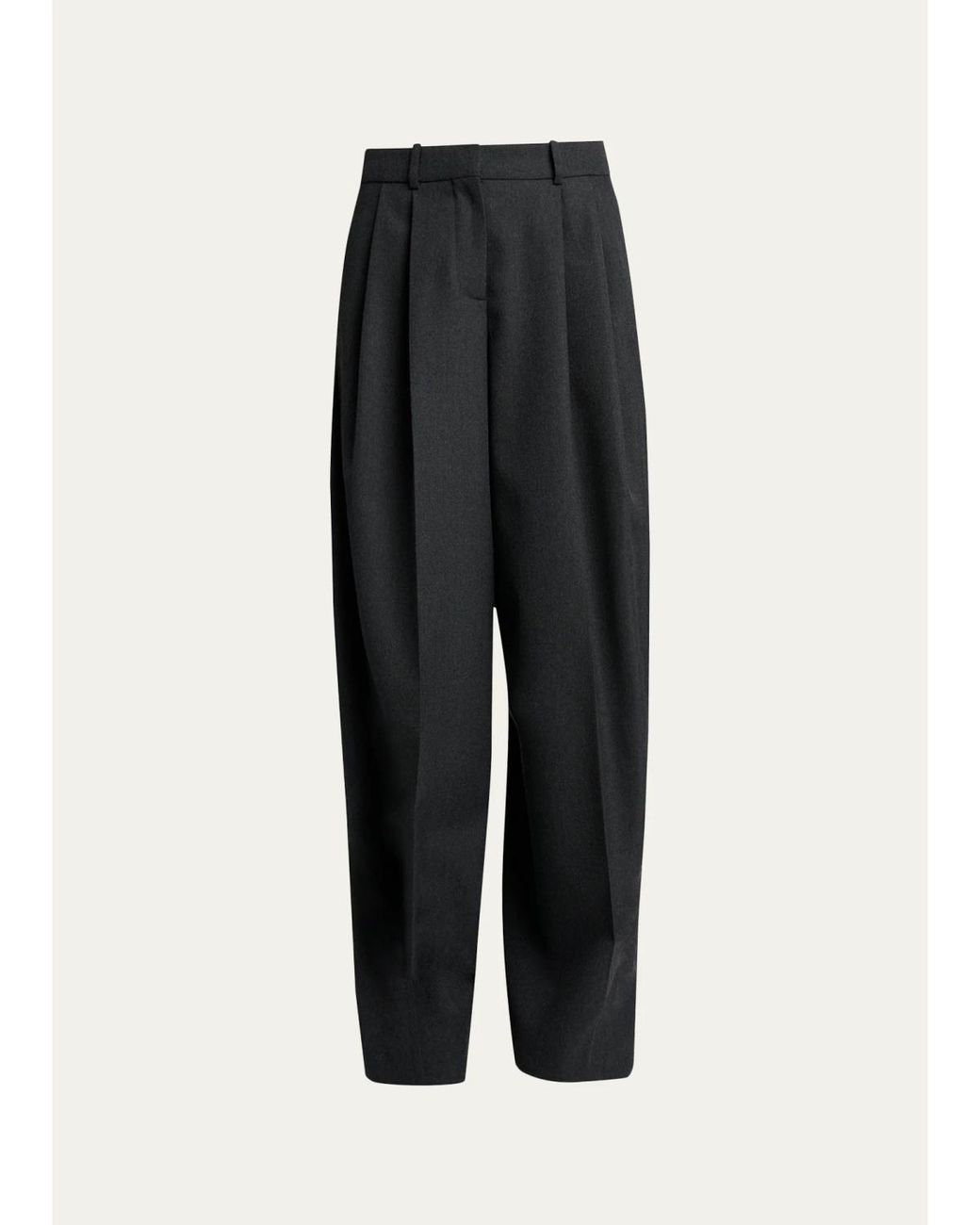 Givenchy Gray Wool Pleated Balloon Pants