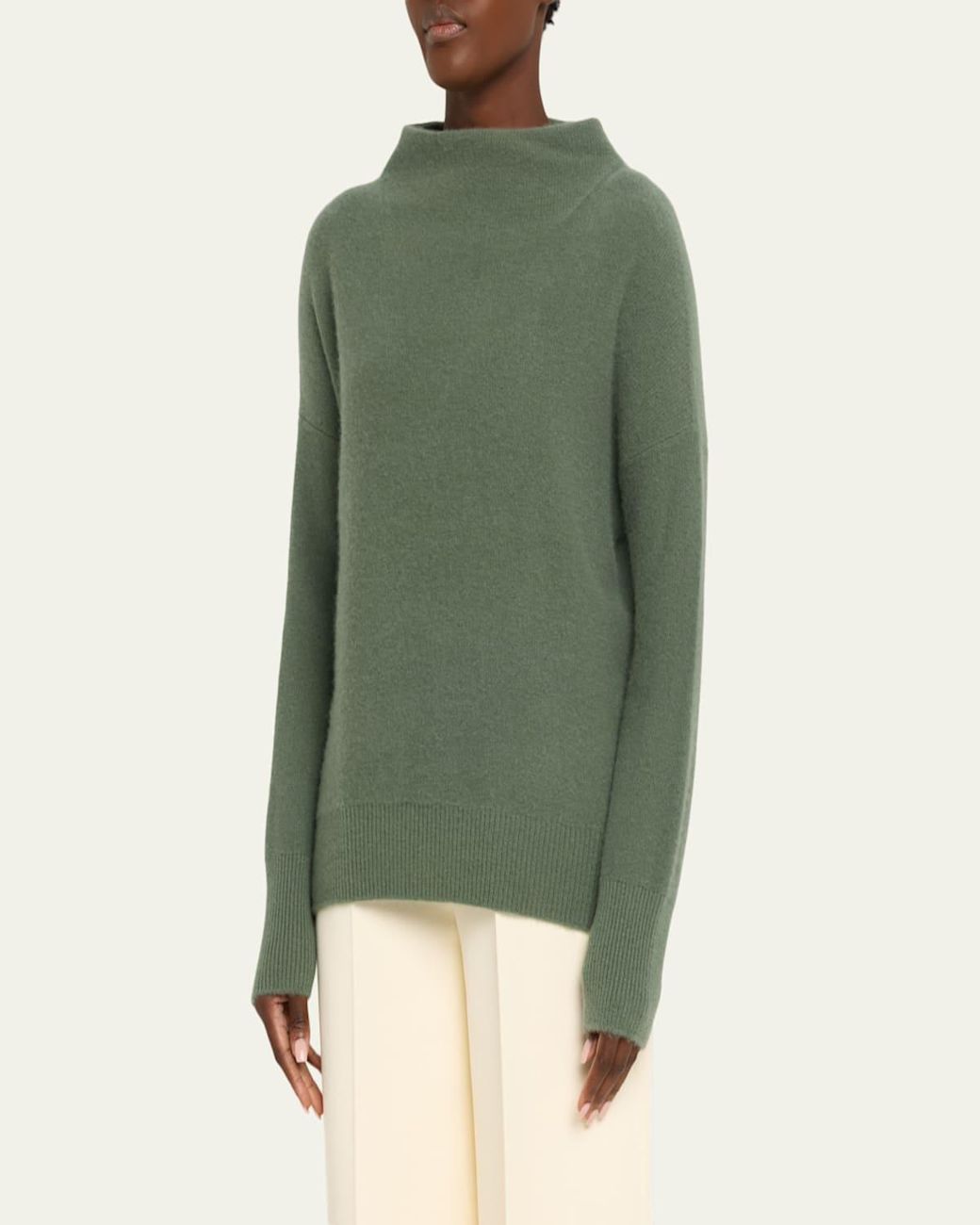 Vince Natural Boiled Cashmere Turtleneck Pullover