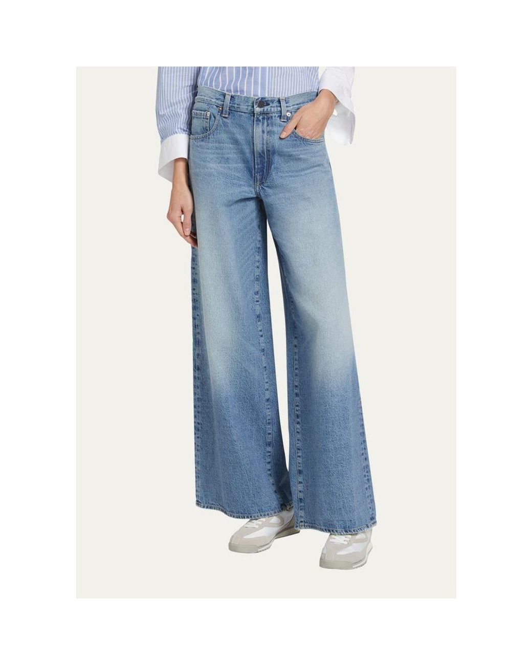 Twp Blue Tiny Dancer Wide-Leg Jeans