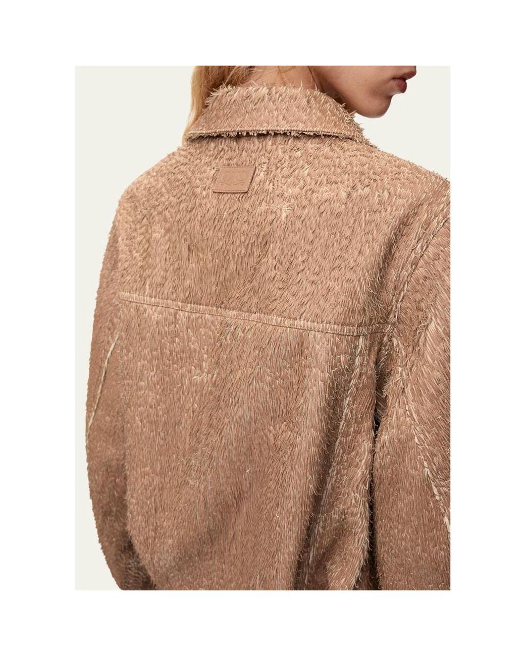Loewe Natural Fringed Leather Balloon Jacket