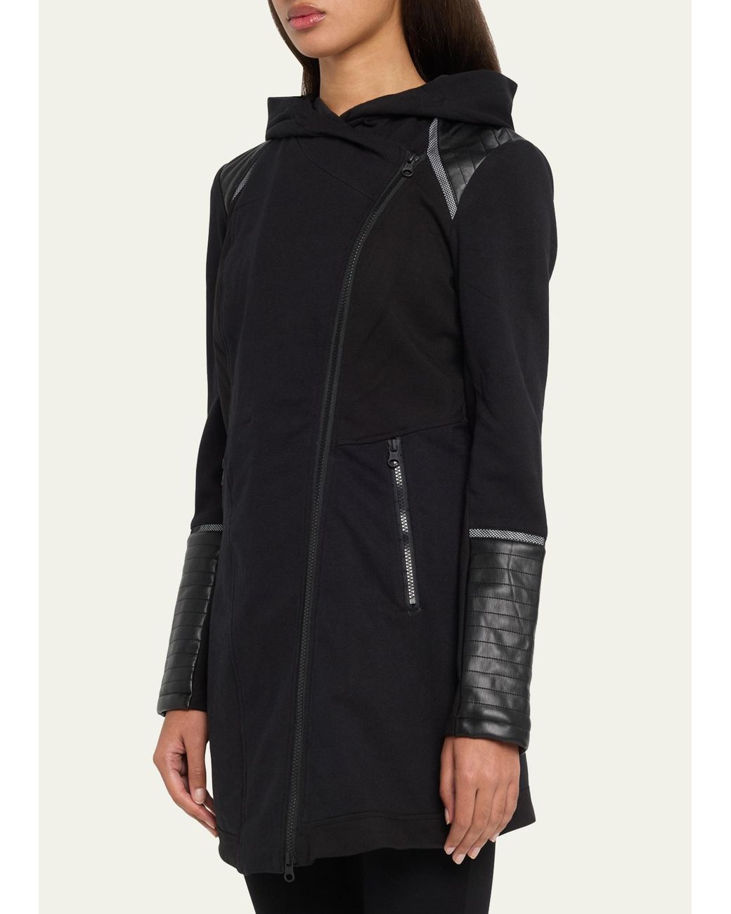 BLANC NOIR Hooded Traveler Jacket in Black Lyst