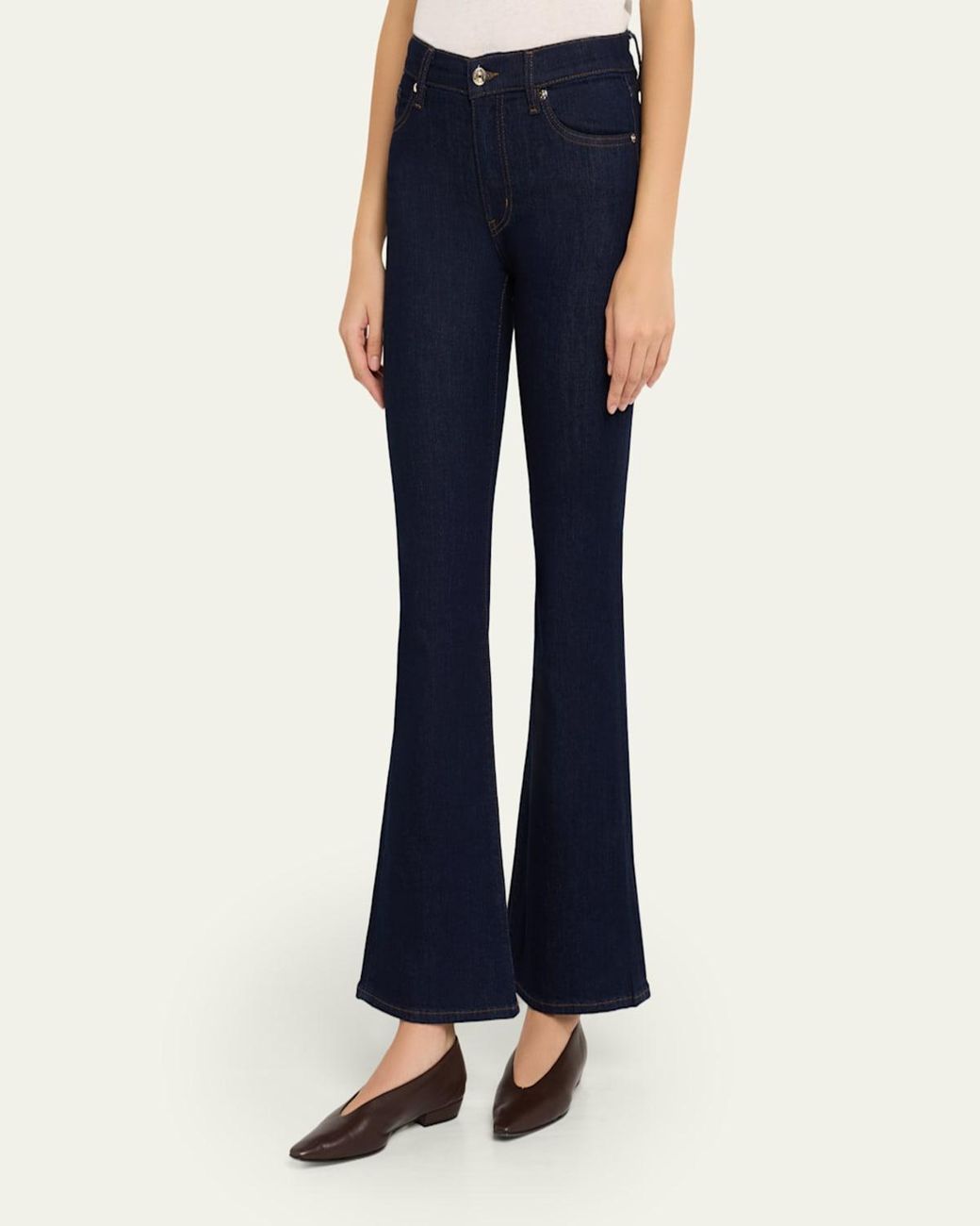 FRAME The Icon Flare Jeans in Blue | Lyst