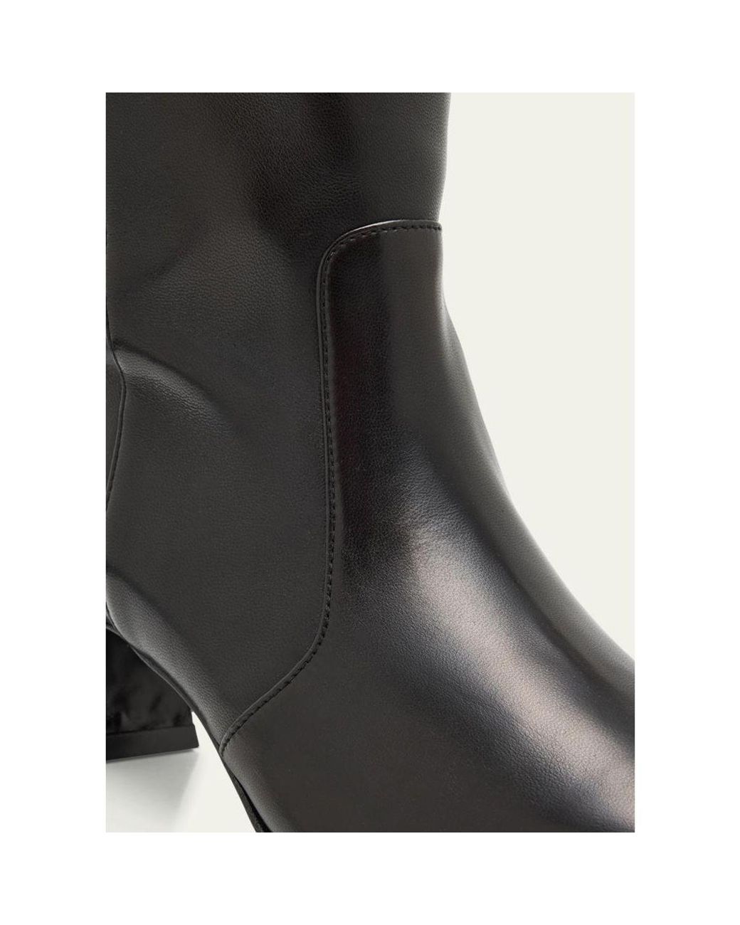 Stuart Weitzman Black Stassi Leather Knee-High Boots