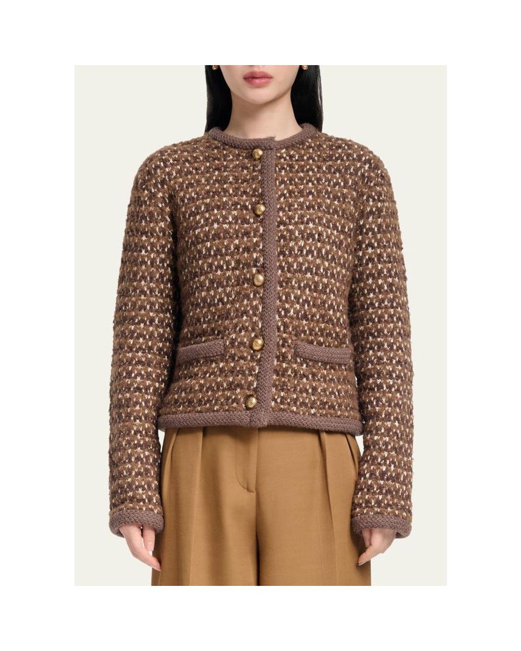 Altuzarra Brown Conroy Tweed Jacket