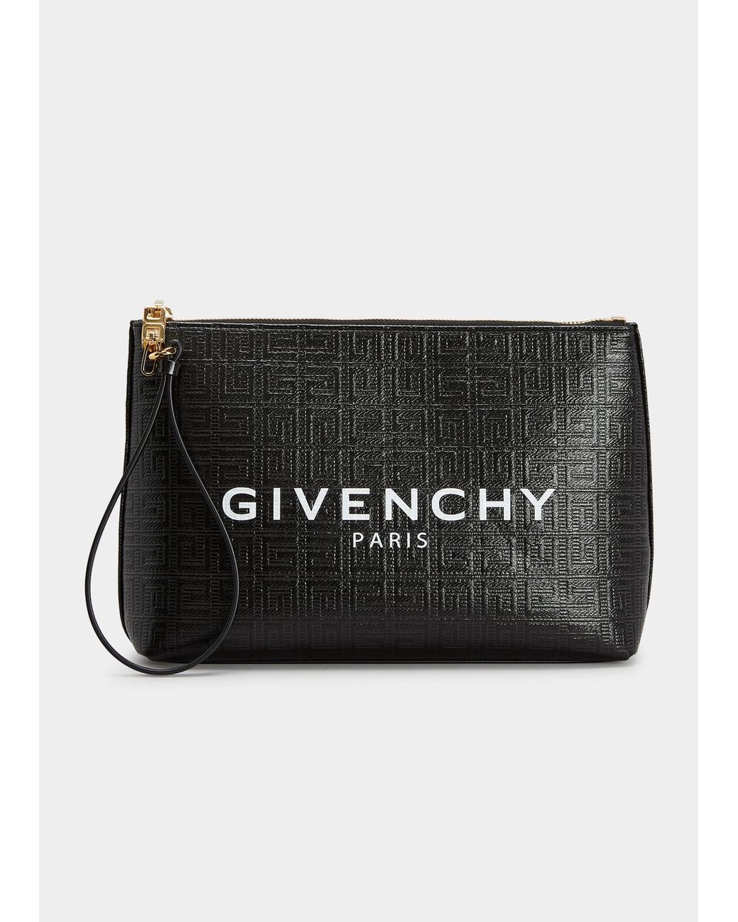 Givenchy Large Monogram-embossed Pouch Clutch Bag in Black | Lyst