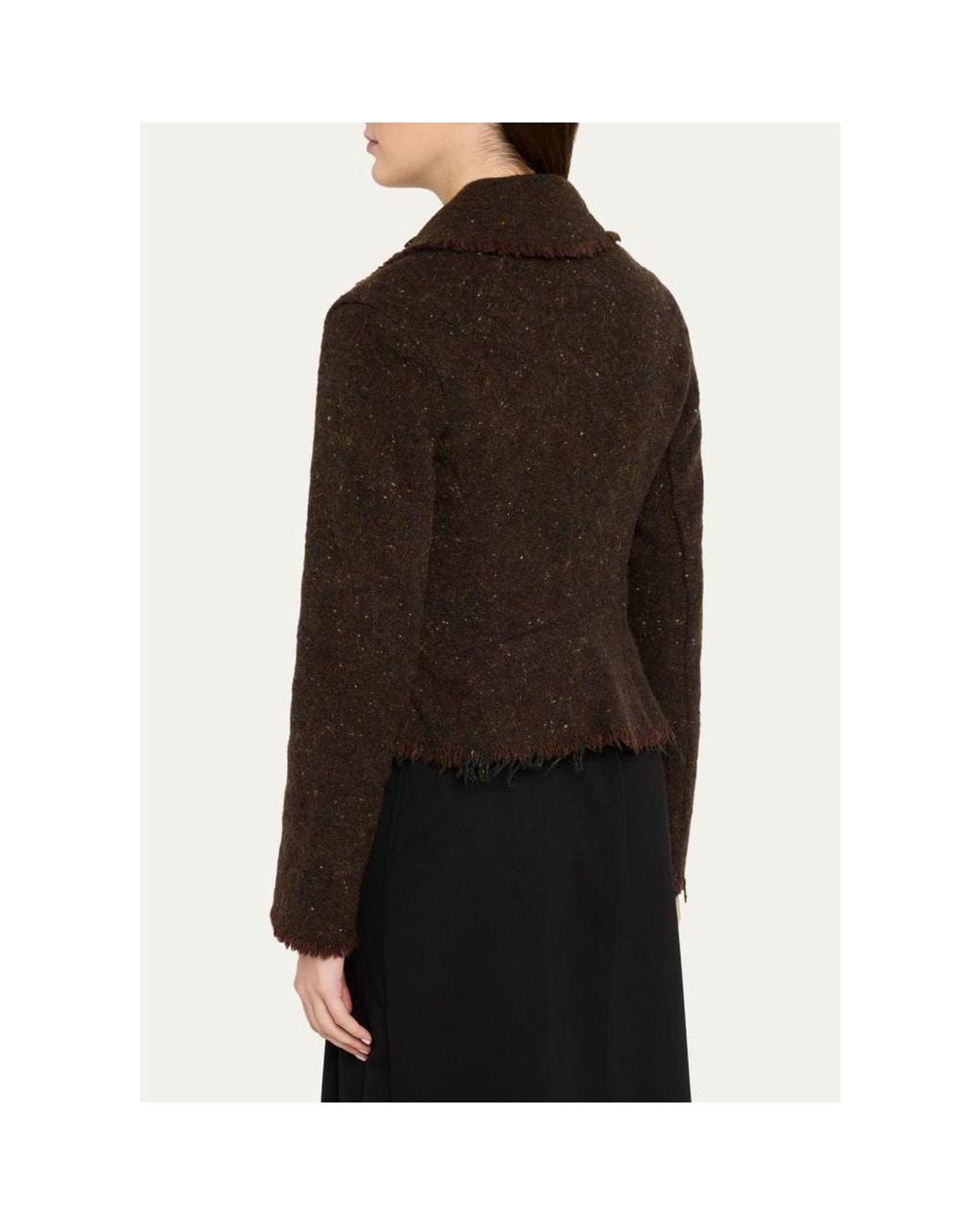 6397 Brown Rawedge Tweed Jacket