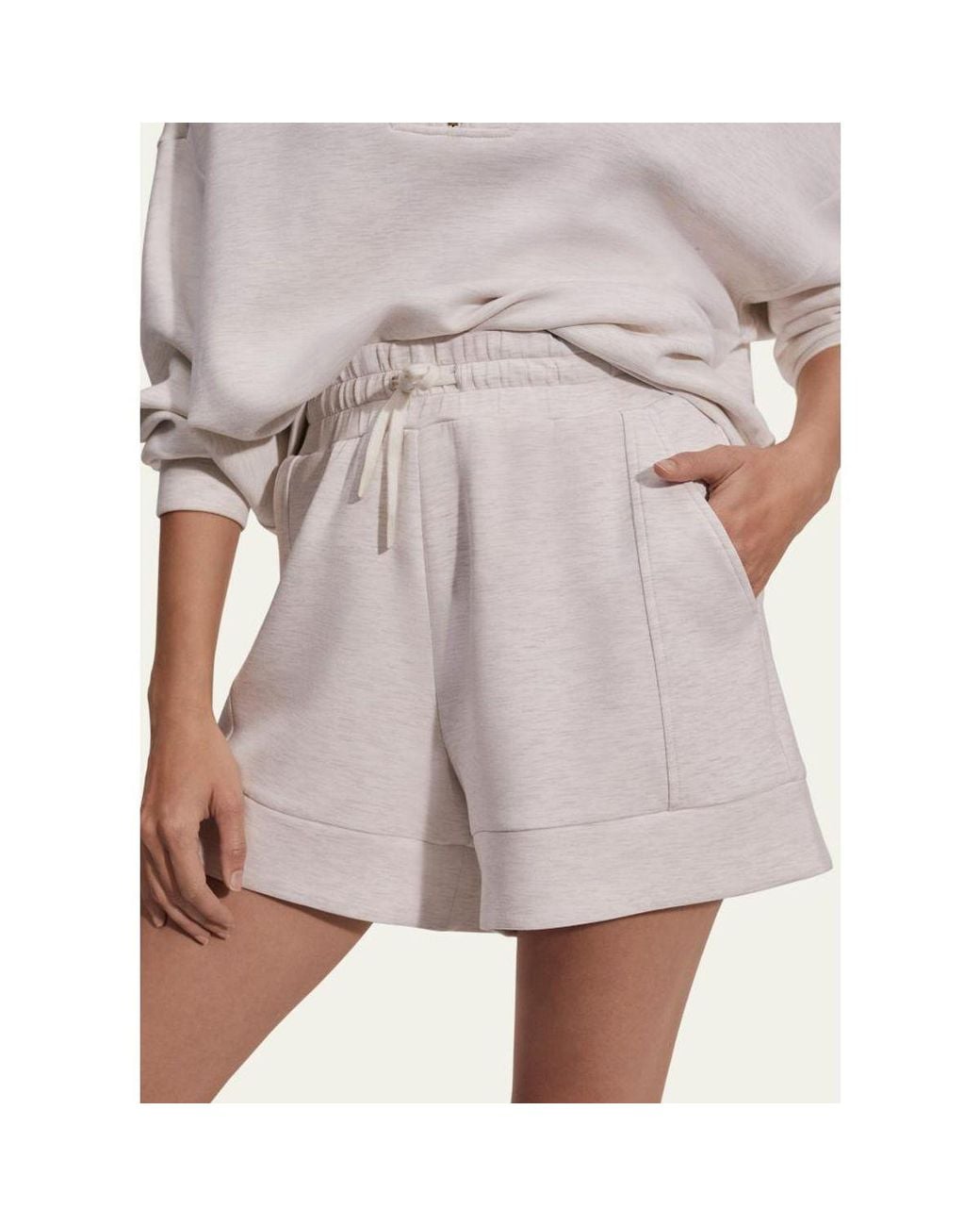Varley White Atrium Drawstring Shorts