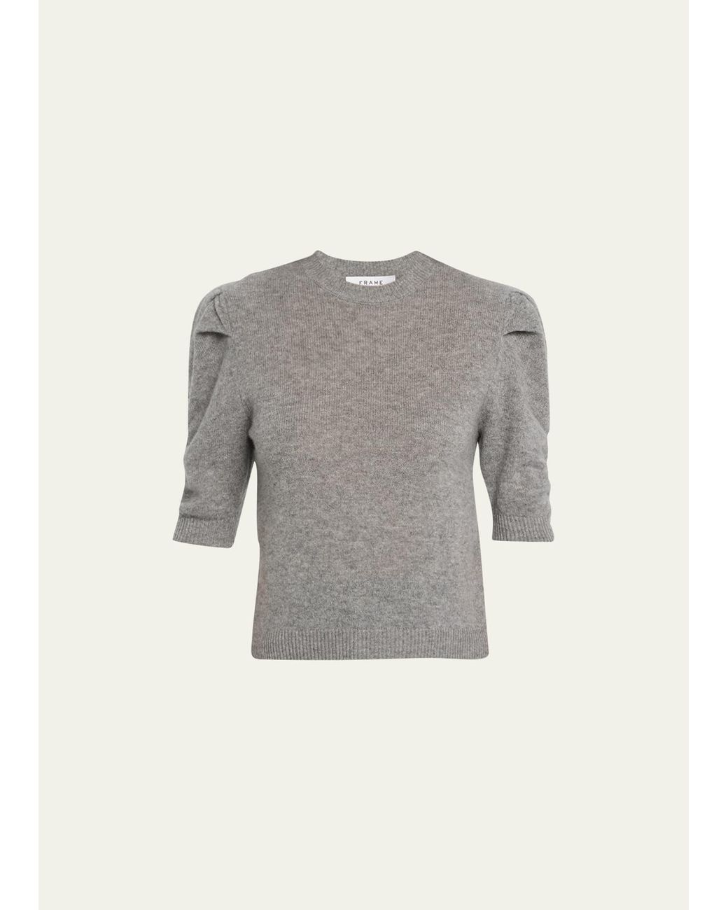 Frame Cashmere Crewneck Sweater in Gris