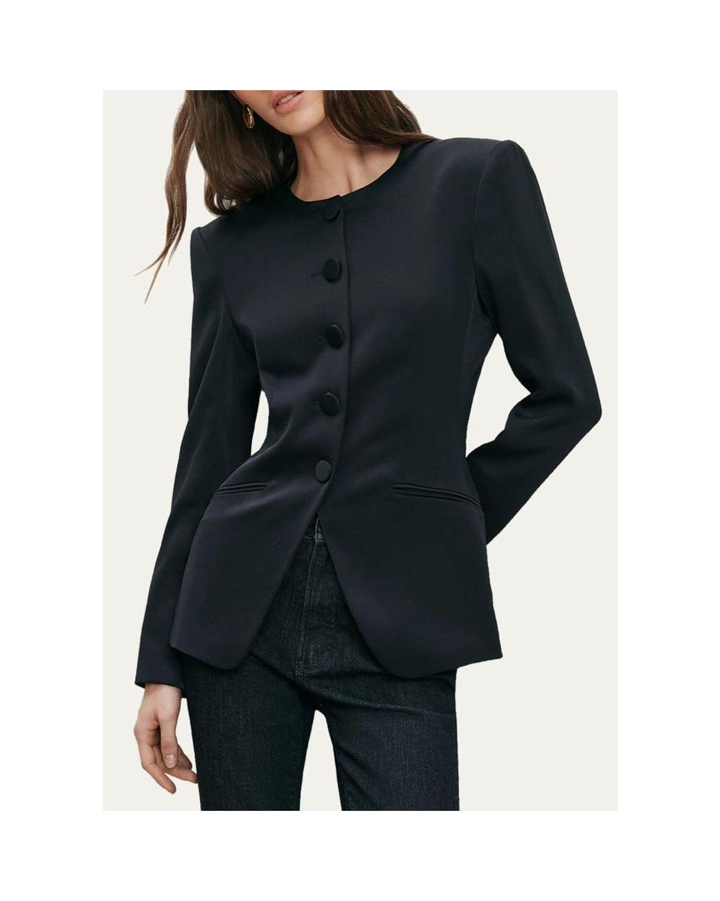 Veronica Beard Blue Wryllen Single-Breasted Jacket
