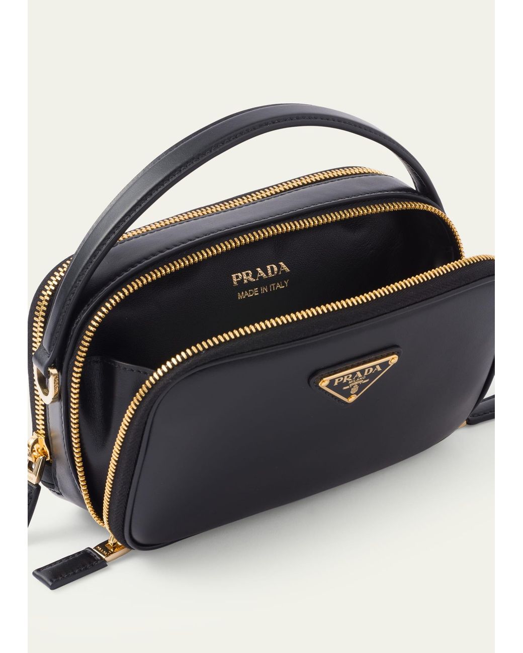 Buy Pre-Owned PRADA Odette Shoulder Bag Yellow Saffiano