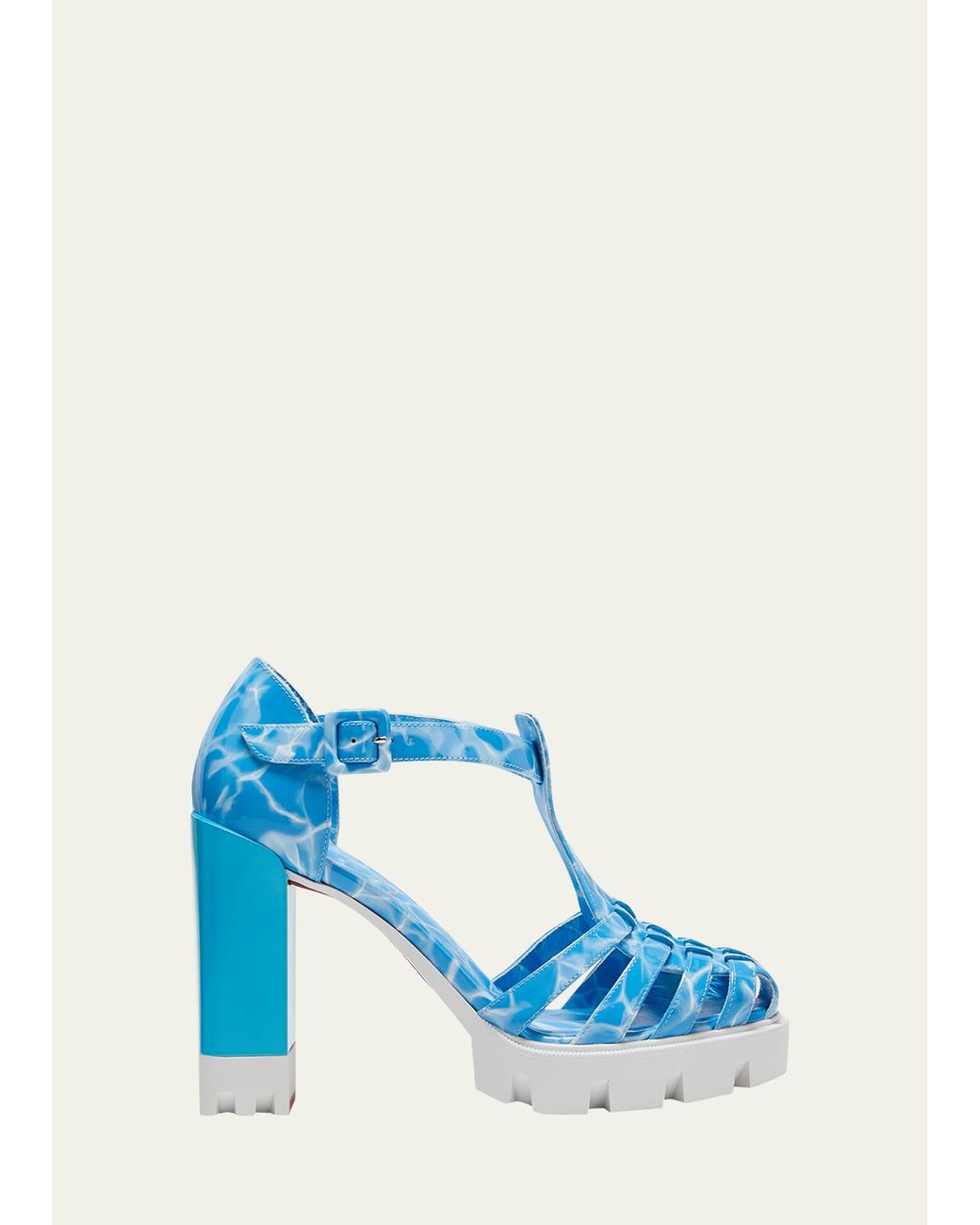 Christian louboutin top blue sole