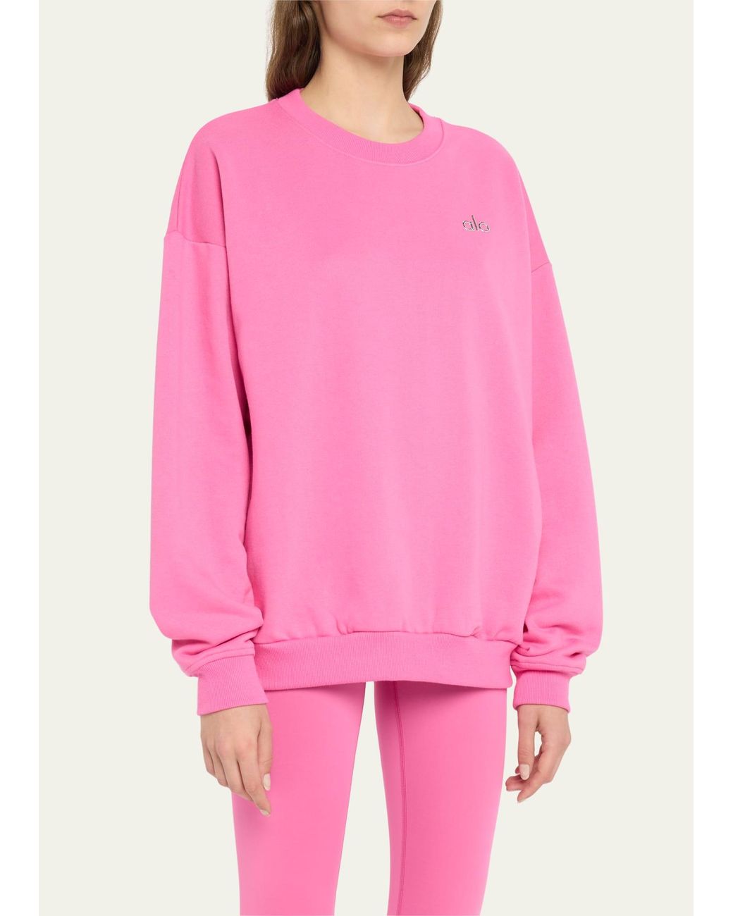 Alo Yoga Accolade Crewneck Pullover in Pink