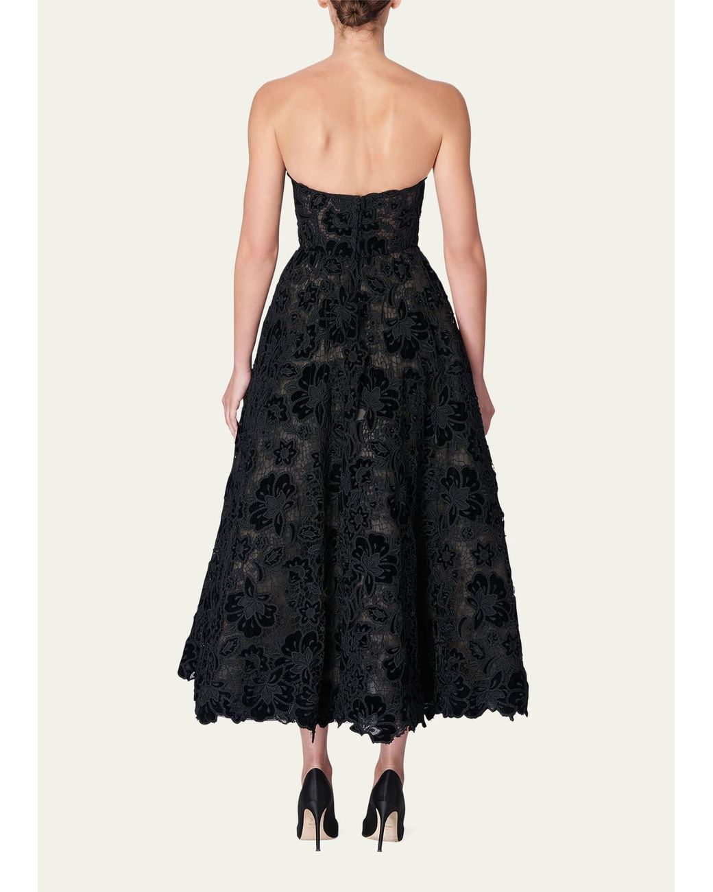 Carolina Herrera Women's Floral Lace Sheath Dress Black original price  $1,890