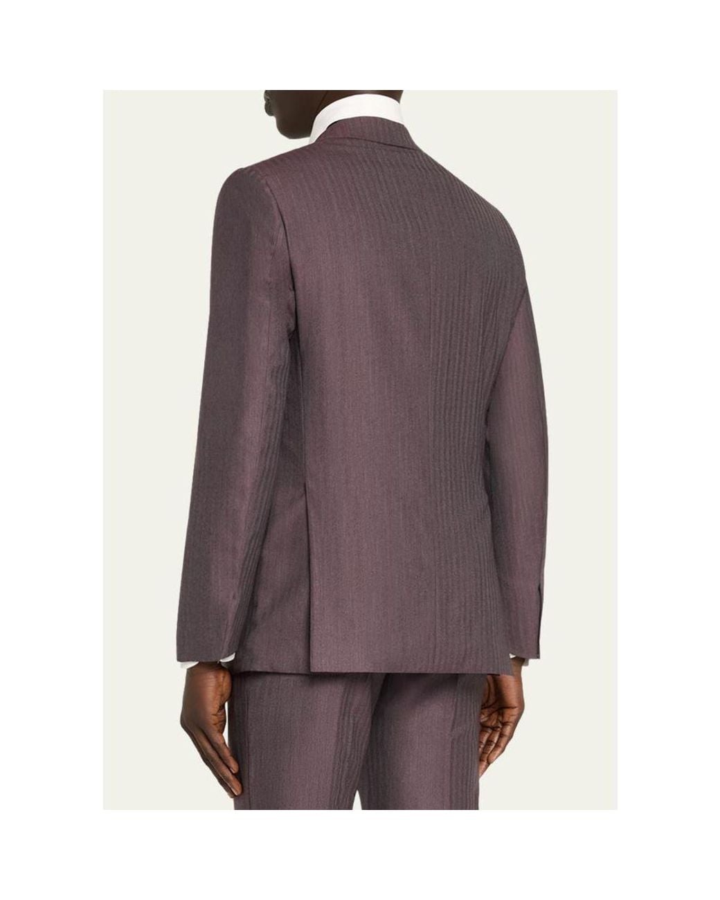 Brioni Multicolor Wool Herringbone Single-Breasted Suit for men