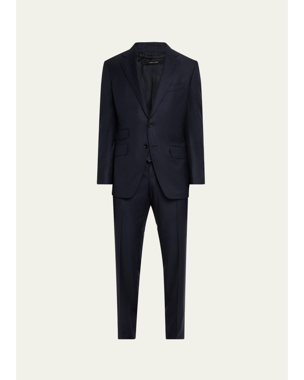 Tom Ford Blue O'Connor Herringbone Suit for men