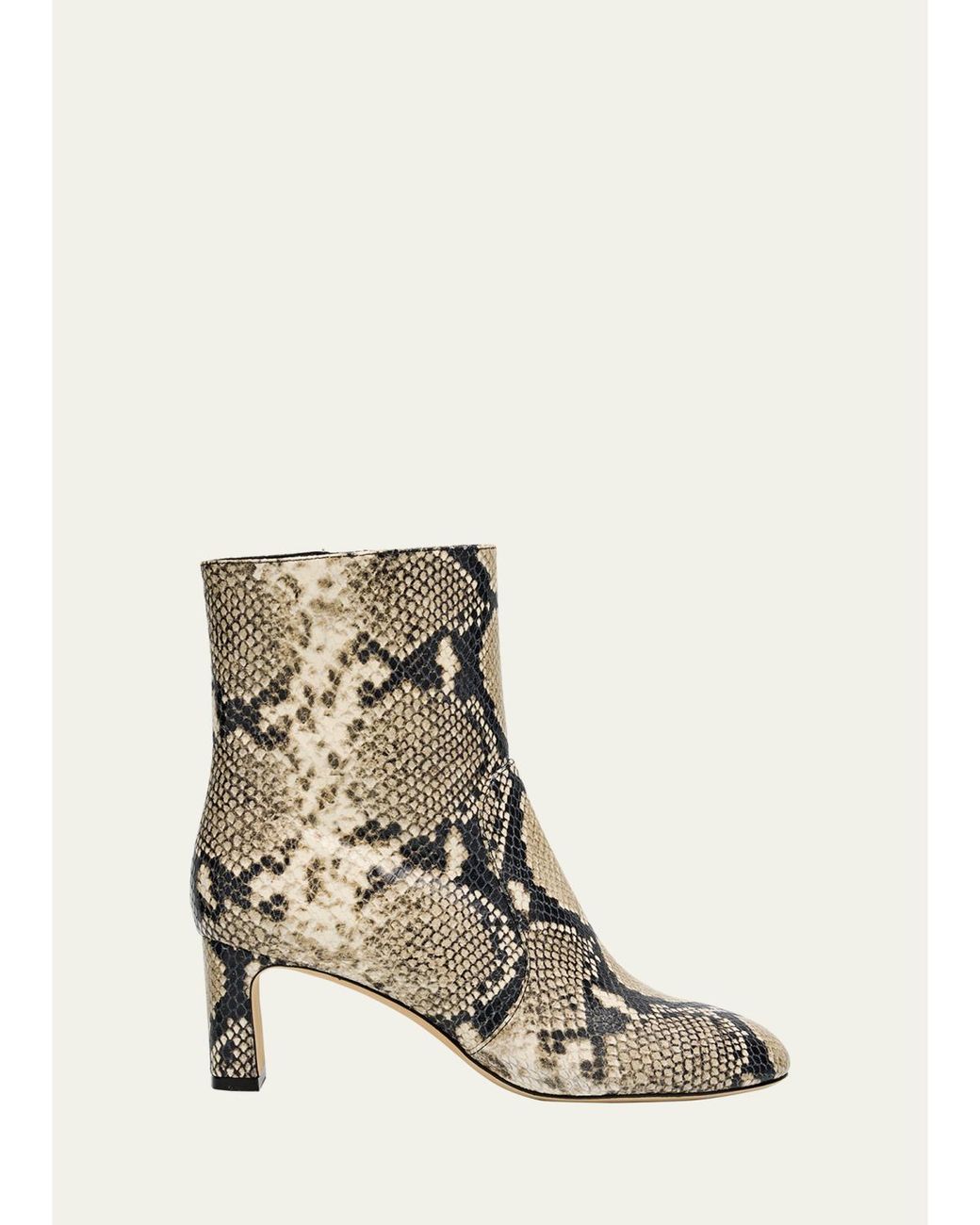 Stuart Weitzman Natural Babette-Printed Leather Booties
