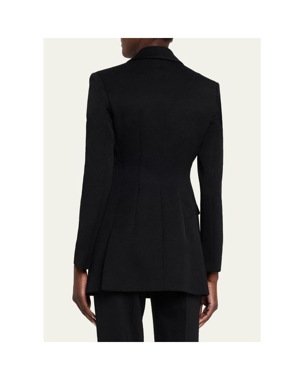 The Row Black Bettina Single-Breasted Slim Jacket