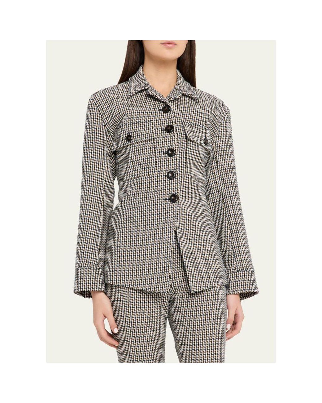 Veronica Beard Gray Molyneux Houndstooth Jacket