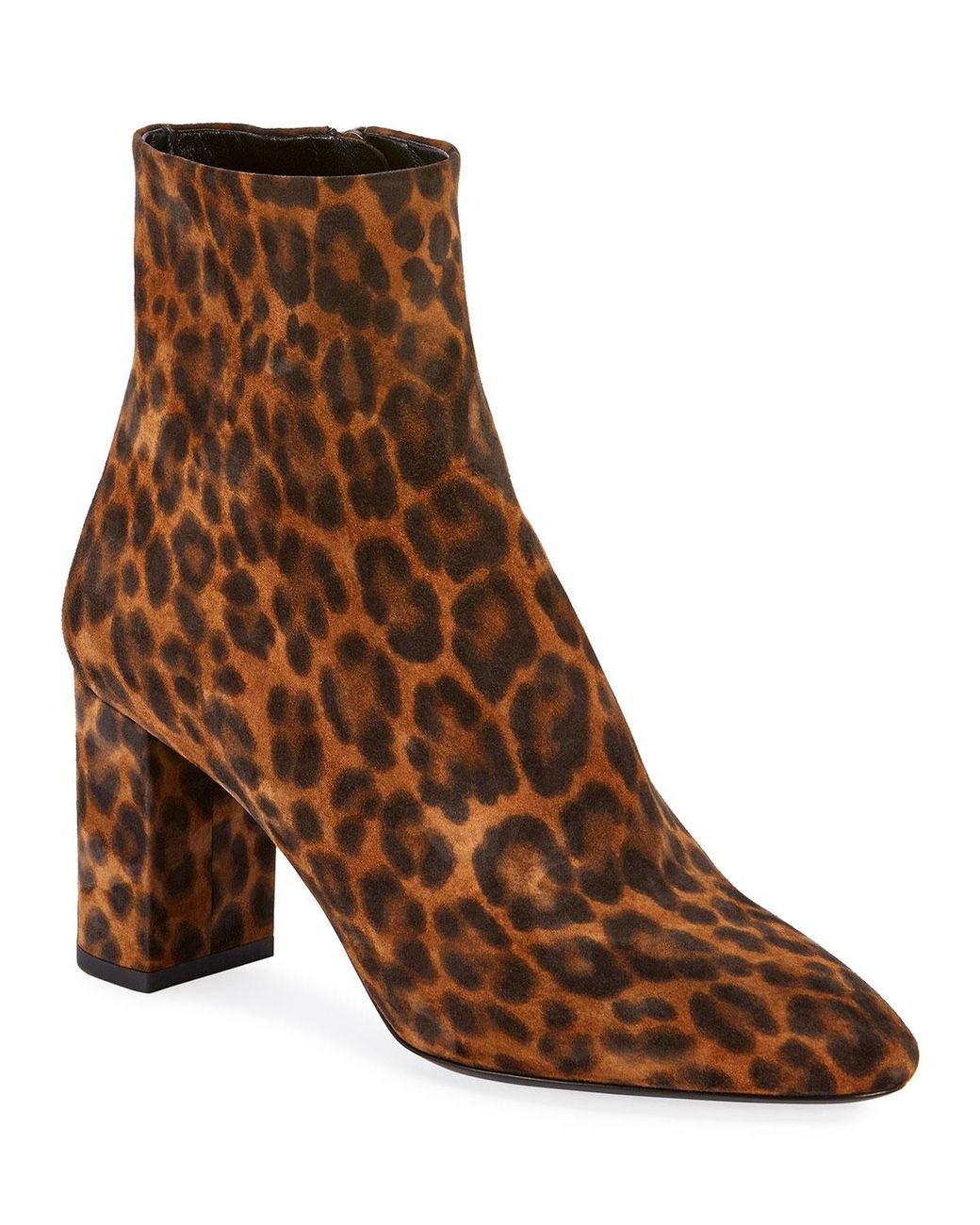 saint laurent leopard booties
