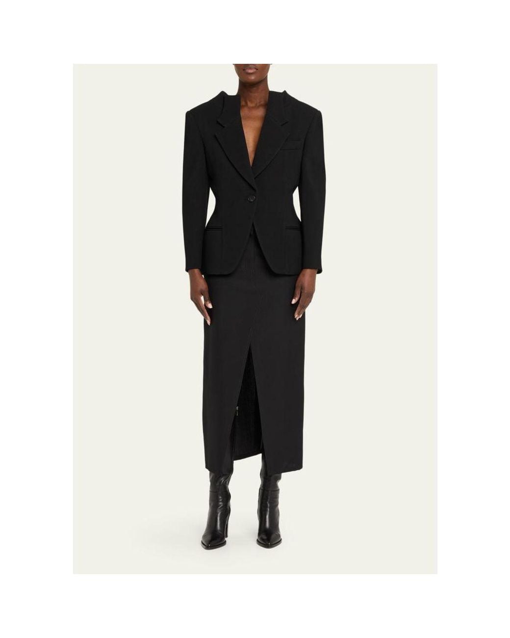 Givenchy Black Single-Breasted Slashed Jacket
