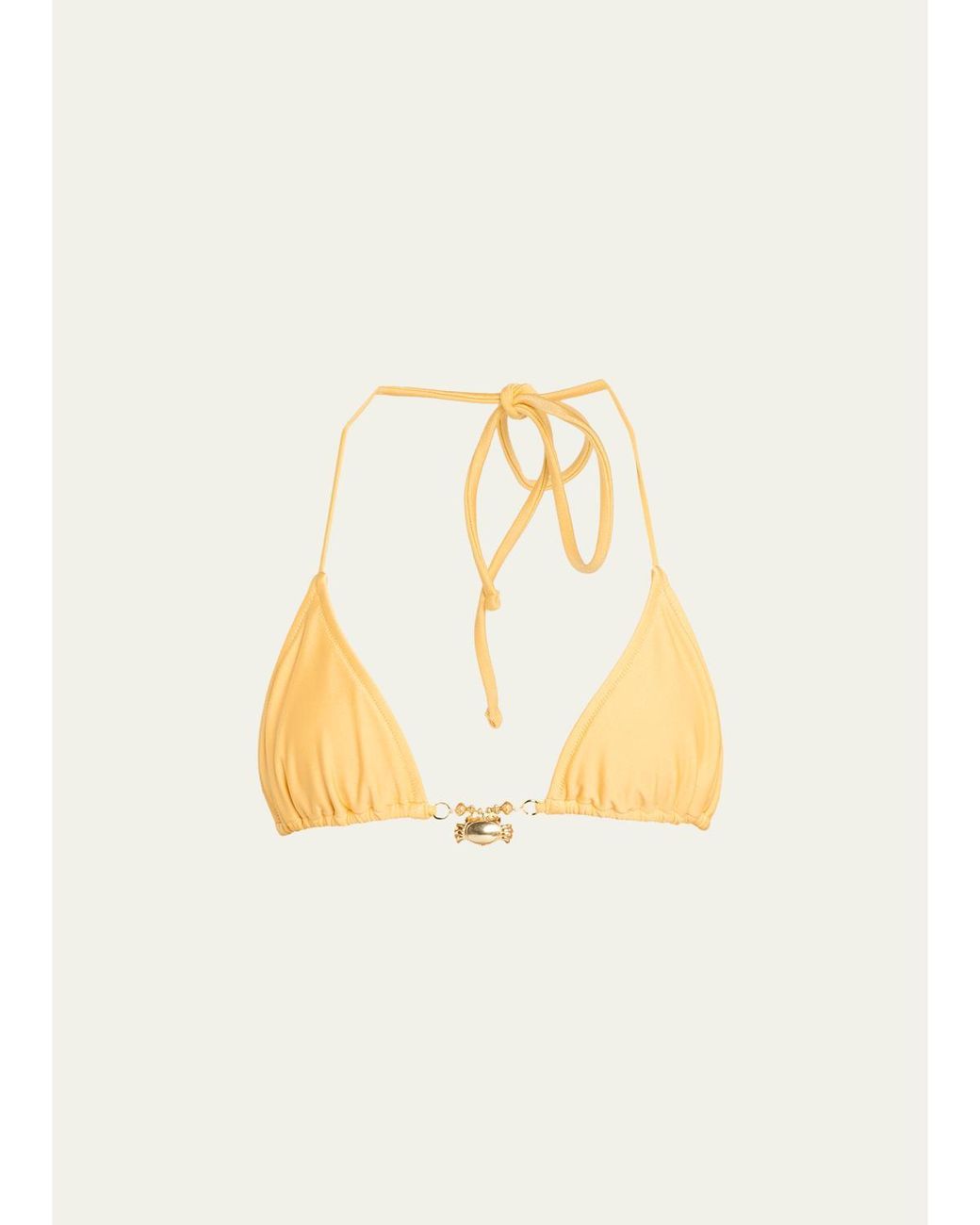 Shani Shemer Metallic Wren Triangle Bikini Top