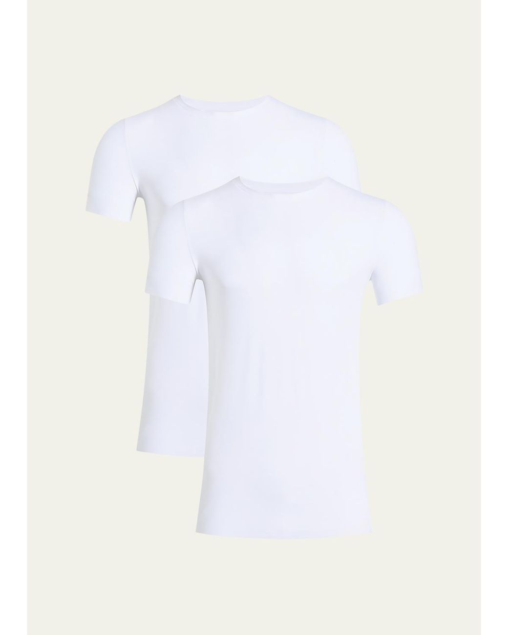 Commando White 2-Pack Microfiber Crewneck T-Shirts for men