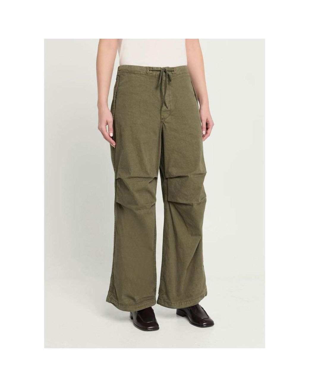 Re/done Green Outer Mid-Rise Slouchy Drawstring Pants